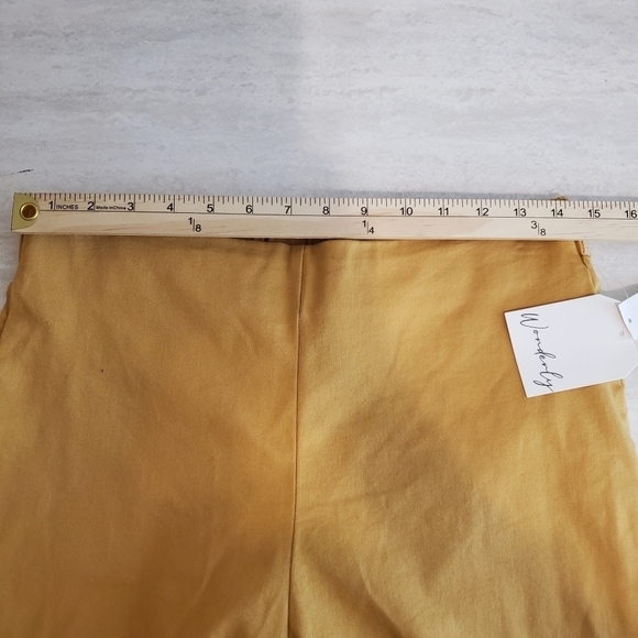 Wonderly Pull on Ankle Pants‎ Womens 8 Ginger Gold Yellow New Elastic Waist - Picture 9 of 11